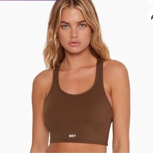 SET Active Taupe Sports Bra Size XS